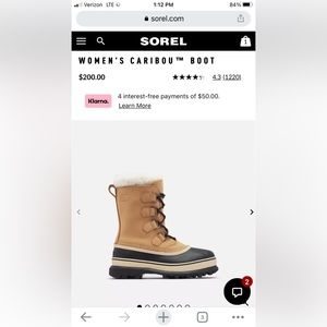 Sorel Caribou Boots Women’s size 7